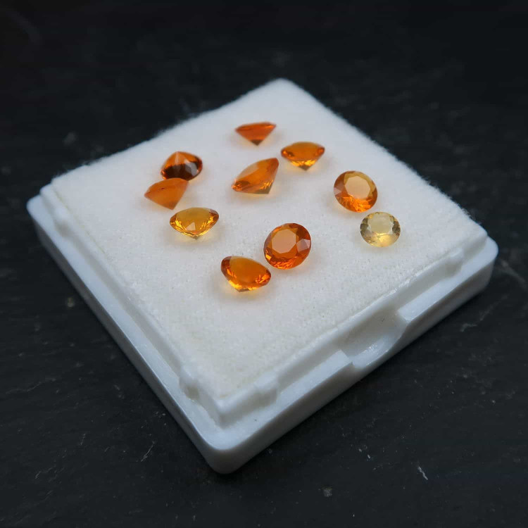 faceted mexical fire opal for jewellery making