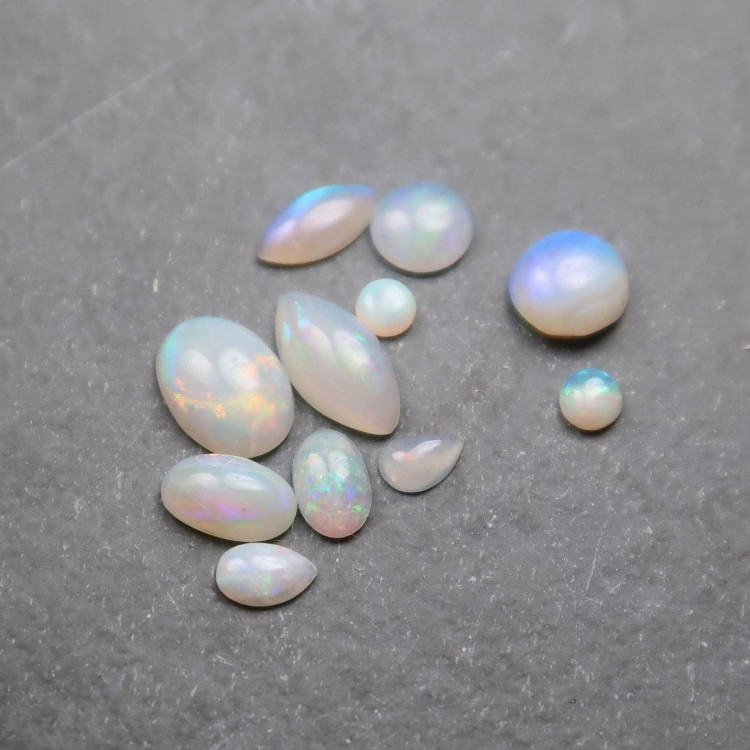 White Opal Cabochons For Jewellery Making