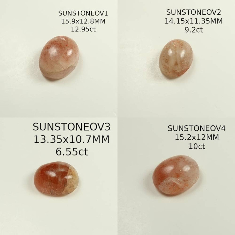 Sunstone cabochons for jewellery making