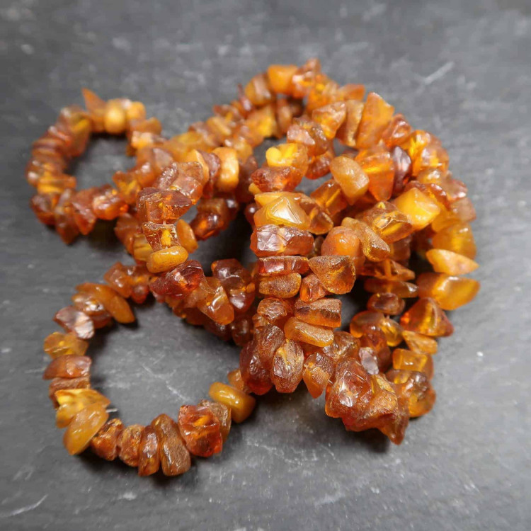 Amber chip beads for jewellery making