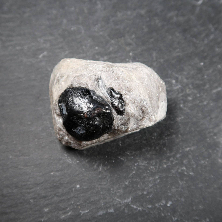 Apache Tear Obsidian in Perlite matrix