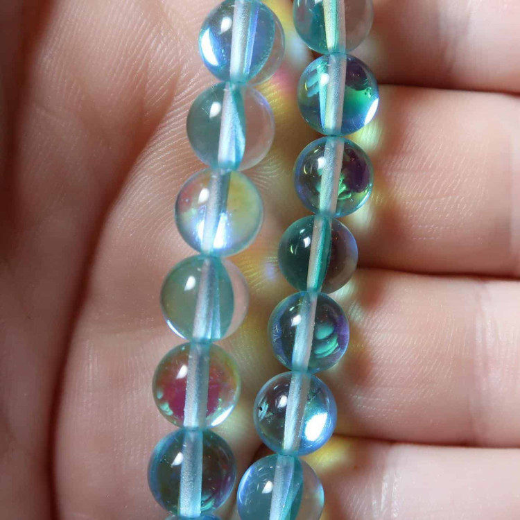 Aura Quartz bead strings
