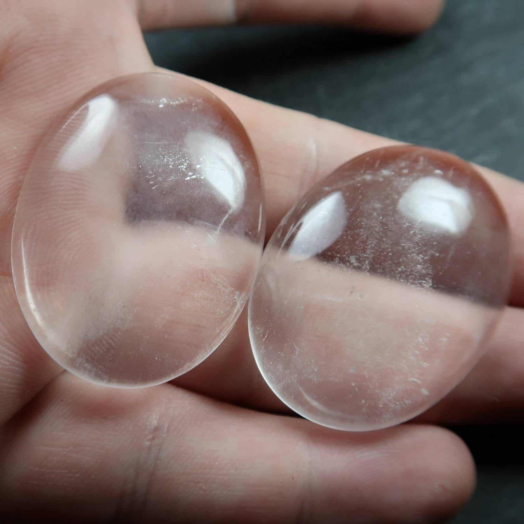 Clear Quartz Rock Crystal cabochons for jewellery making