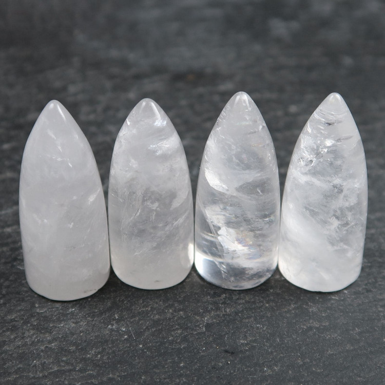 clear quartz bullet cabochons for jewellery making 6