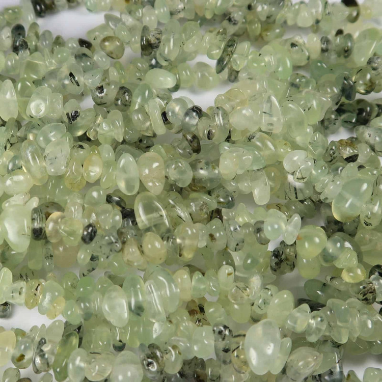 epidote in prehnite chip bead strands for jewellery making 2
