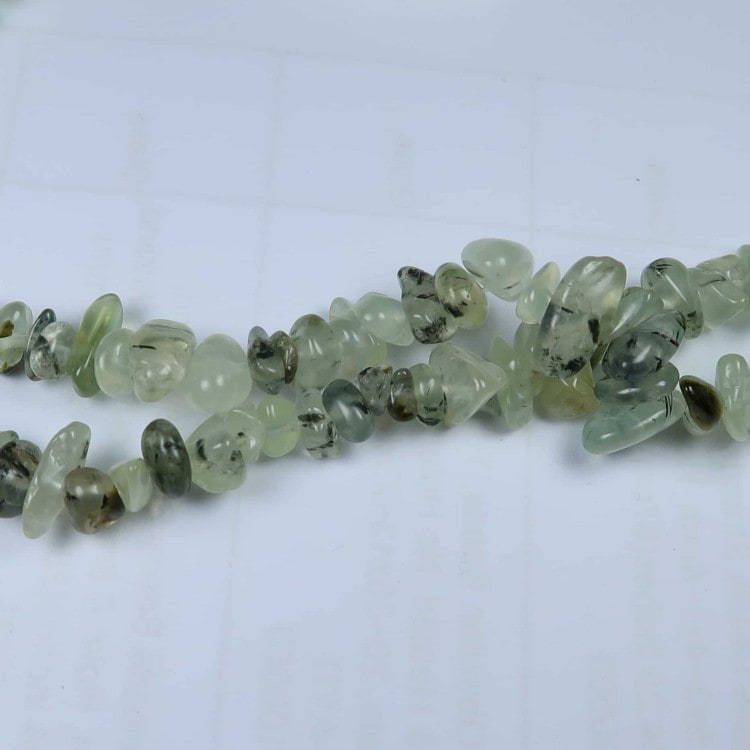 epidote in prehnite chip bead strands for jewellery making 5