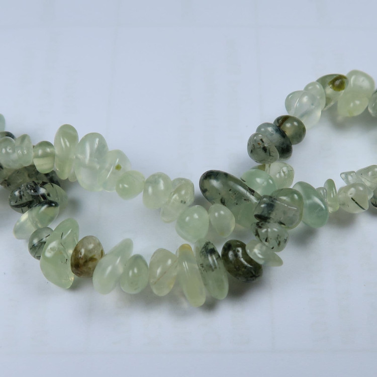 epidote in prehnite chip bead strands for jewellery making 6