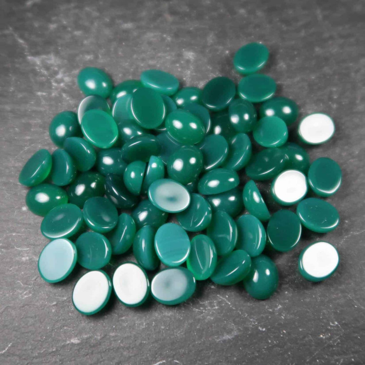 Green Agate Cabochons