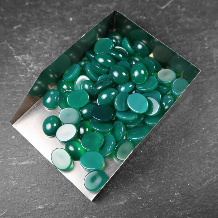 Green Agate Cabochons
