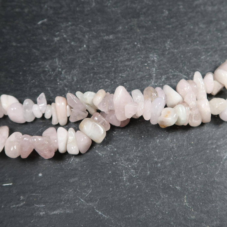 Morganite Chip Bead strands for jewellery makers