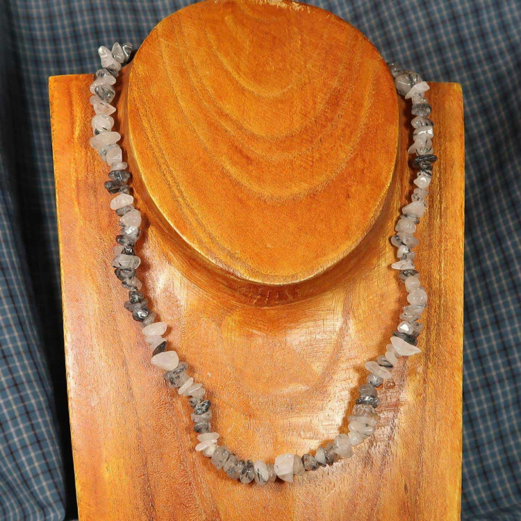 Tourmalinated Quartz chip necklaces