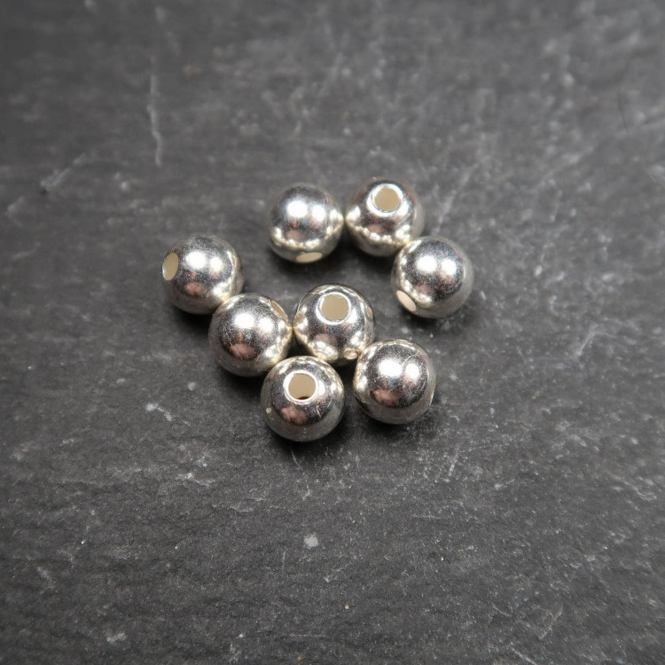 6MM round Sterling Silver beads for jewellery making