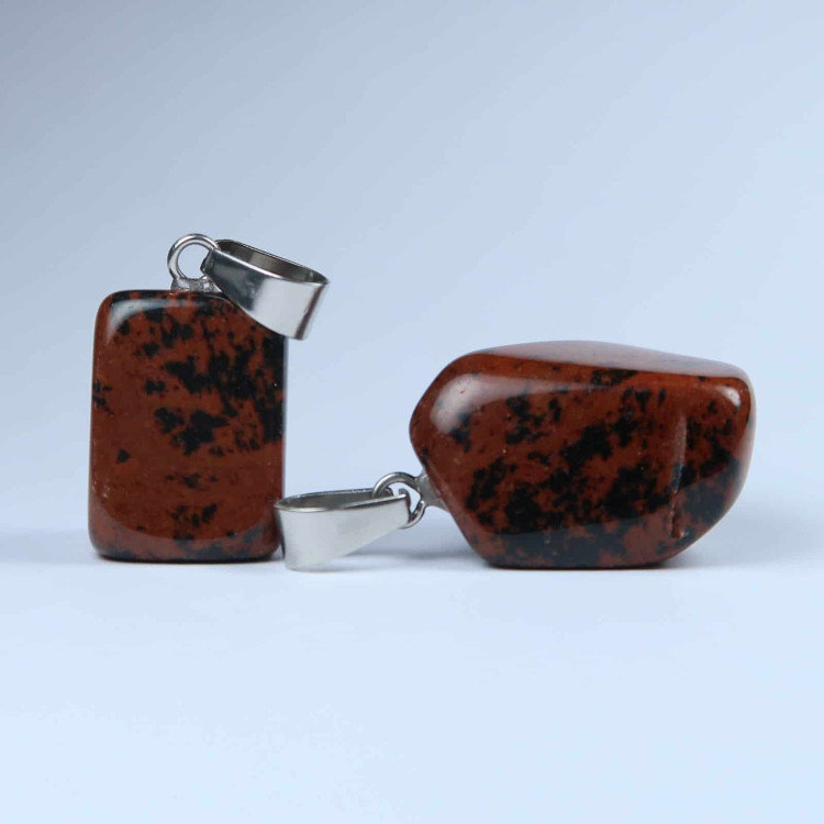 mahogany obsidian tumblestone pendants for jewellery making
