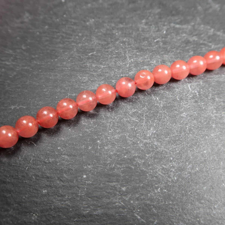 Cherry Quartz Glass Beads For Jewellery Making (1)