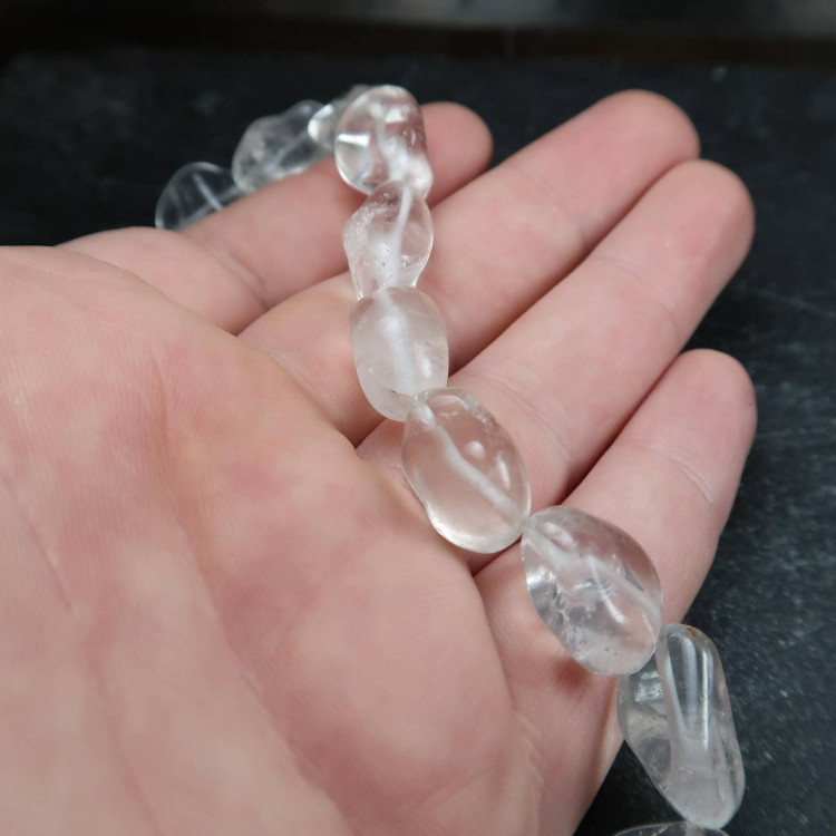 Clear Quartz Nugget Bead Strands For Jewellery Making (1)