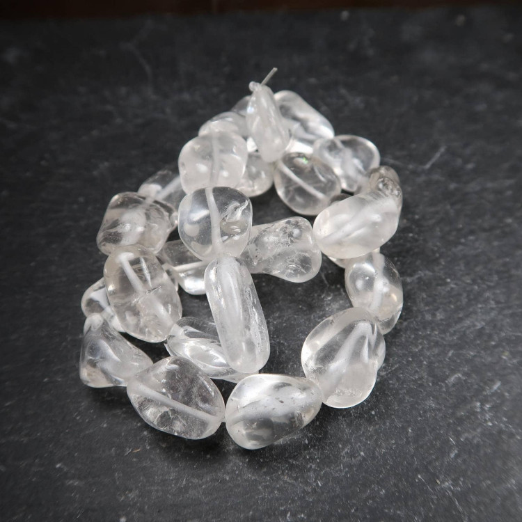 Clear Quartz Nugget Bead Strands For Jewellery Making (2)