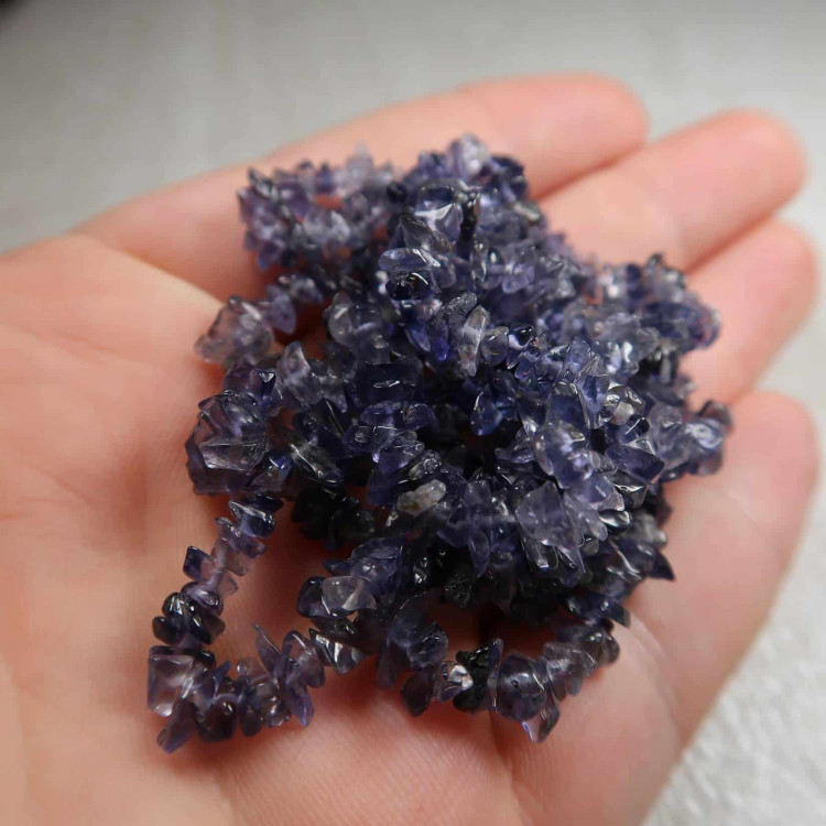 Iolite Chip Beads For Jewellery Making