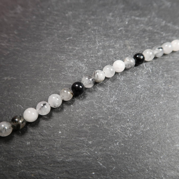 Tourmaline In Quartz Bead Strands For Jewellery Makers (2)