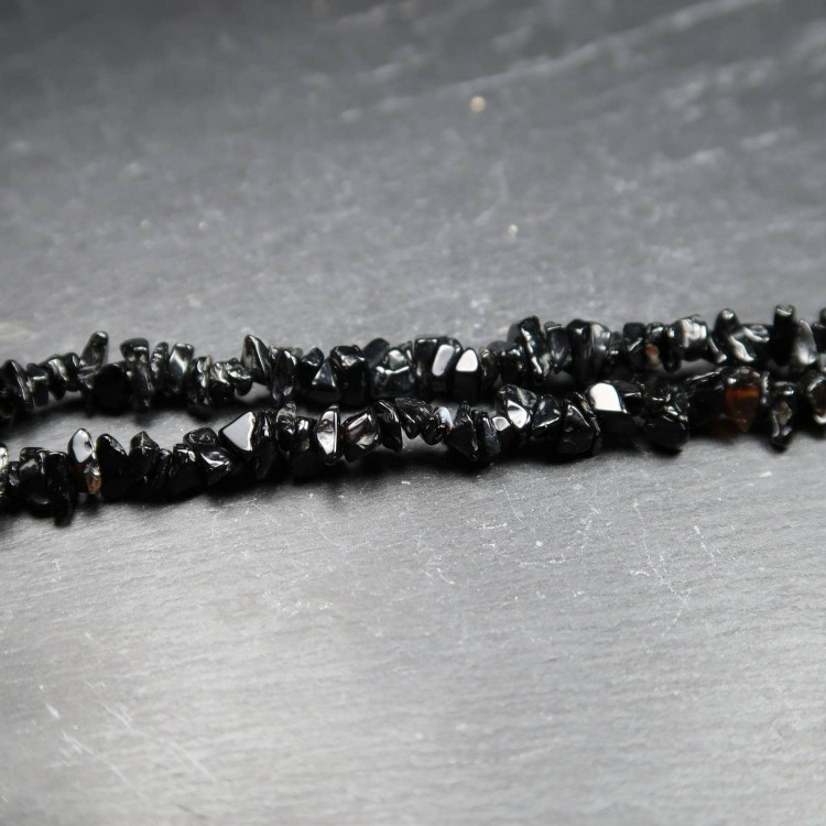 Black Onyx Chip Beads (3)