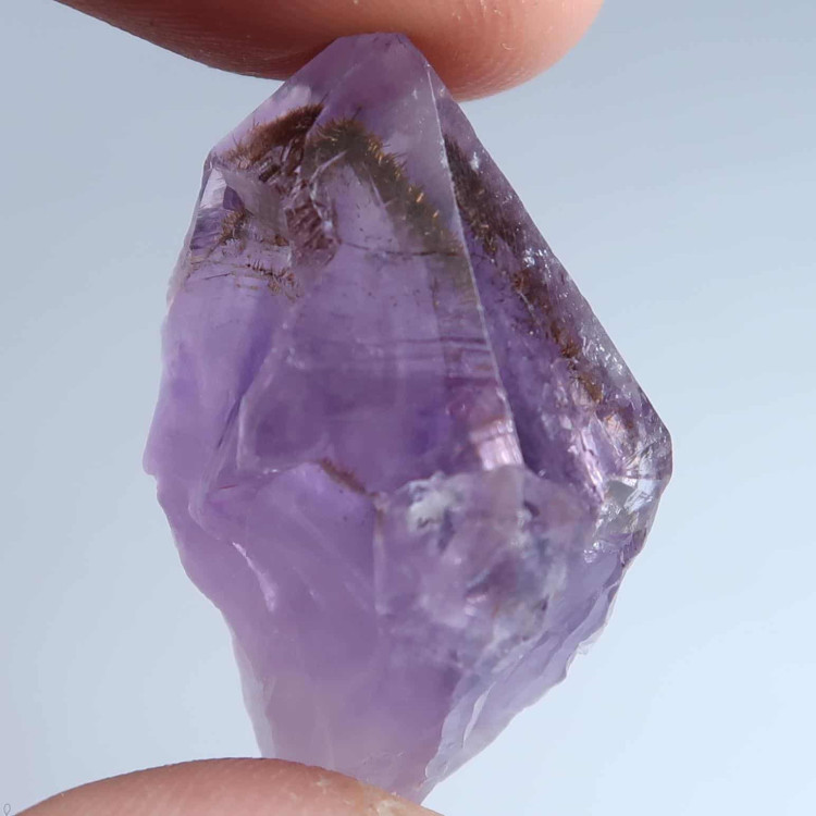 amethyst point with goethite inclusions as a phantom 6