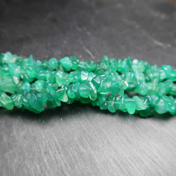 Green Agate Chip Bead Strands For Jewellers (1)