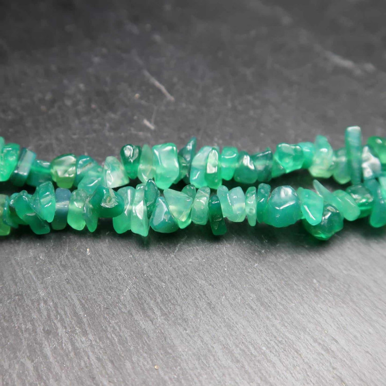 Green Agate Chip Bead Strands For Jewellers (2)