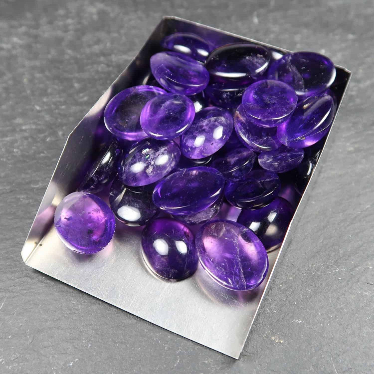 amethyst oval cabochon parcel for jewellery making