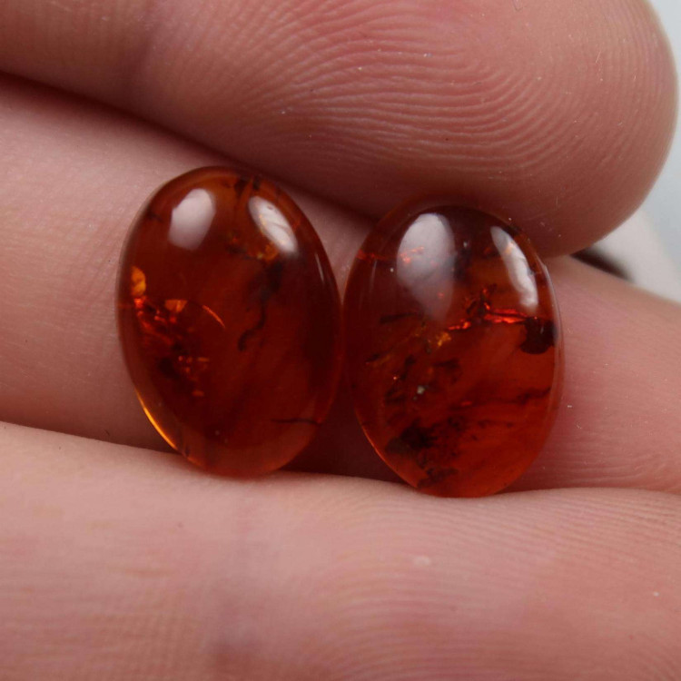 Reconstituted Amber Cabochons (4)