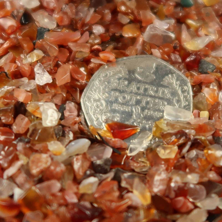 carnelian tumblechips gemstone confetti polished gem chips 3