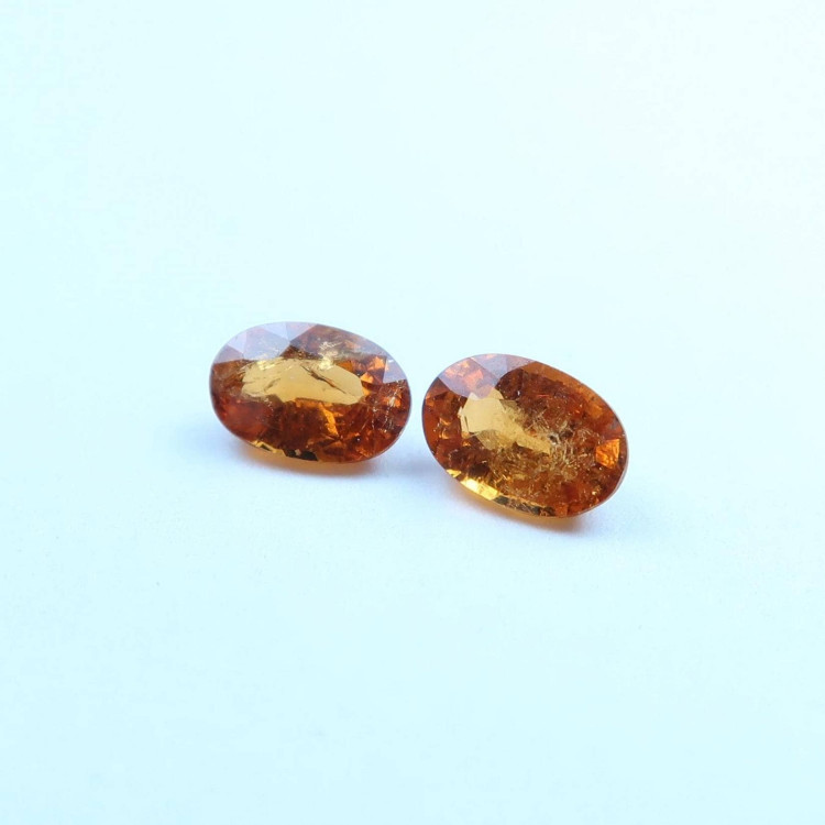 faceted spessartite garnet pairs for jewellery making 1 4