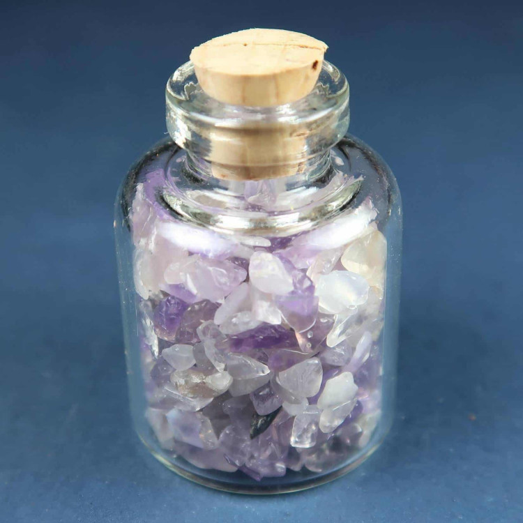 amethyst gemstone chip bottle