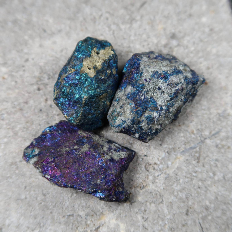 peacock ore mineral specimens acid washed chalcopyrite