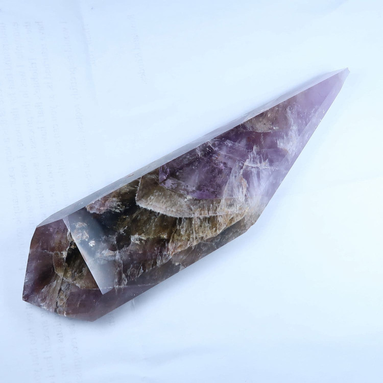 amethyst crystal with inclusions polished super 7 4
