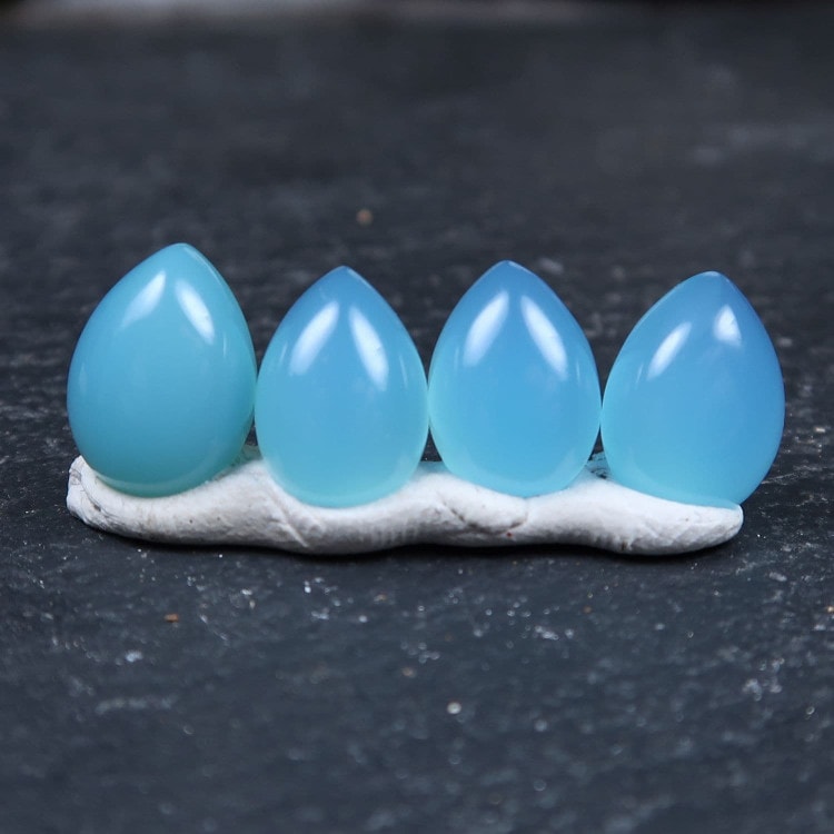 blue chalcedony cabochons for jewellery making 2