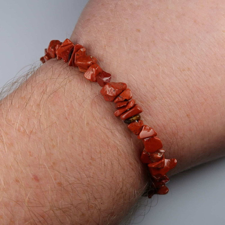 red jasper chip bead bracelets 5