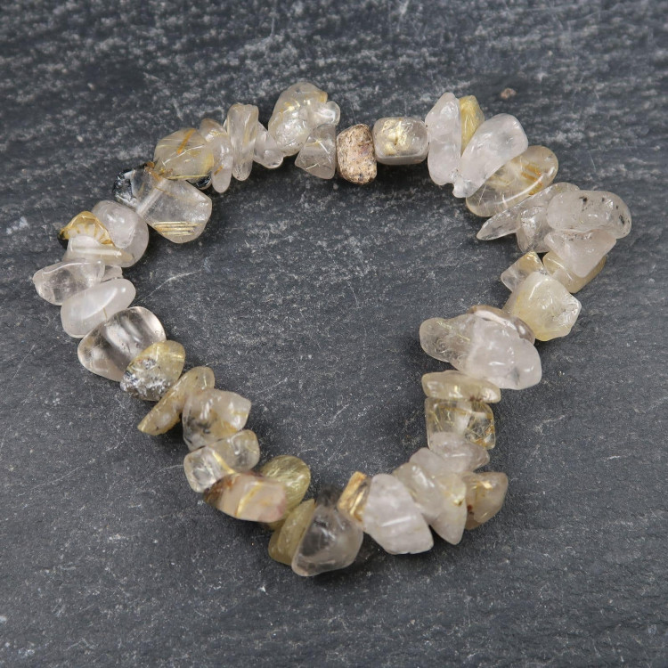 rutilated quartz chip bead bracelets 2