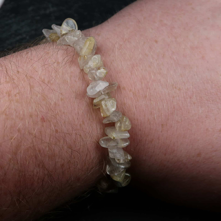 rutilated quartz chip bead bracelets 3