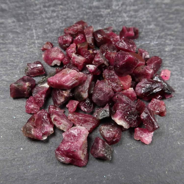 red tourmaline crystals
