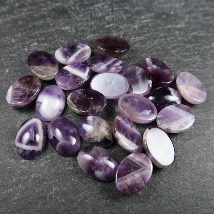 chevron amethyst cabochons for jewellery making