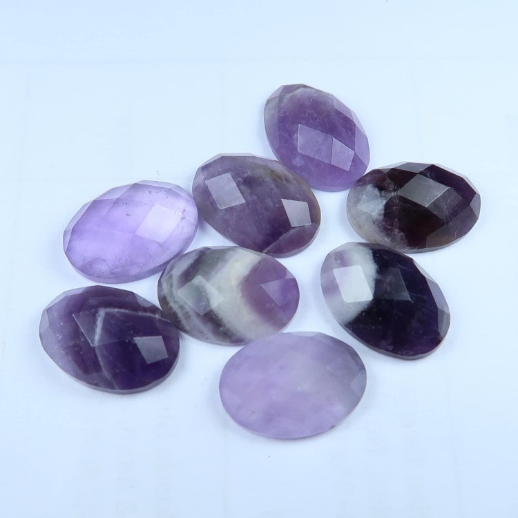rose cut amethyst cabochons for jewellery making