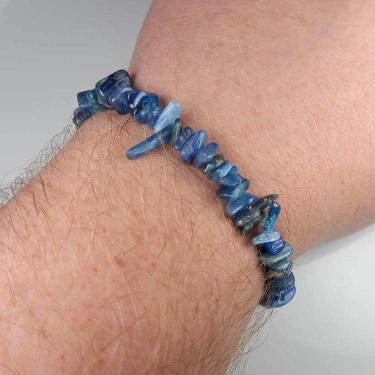 blue kyanite gemstone chip bracelets 2