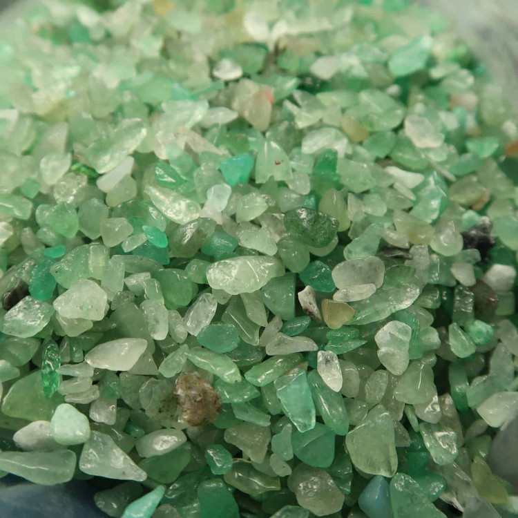 green aventurine tumblechips gemstone confetti polished gem chips