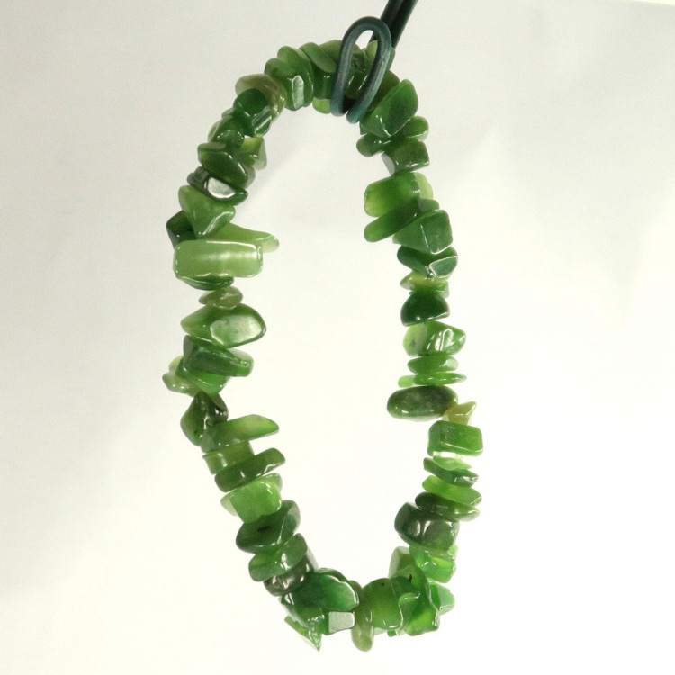 nephrite jade chip beaded bracelets