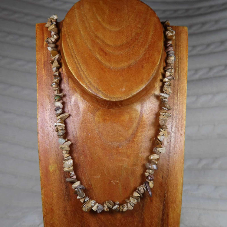 picture stone chip beaded necklaces 2