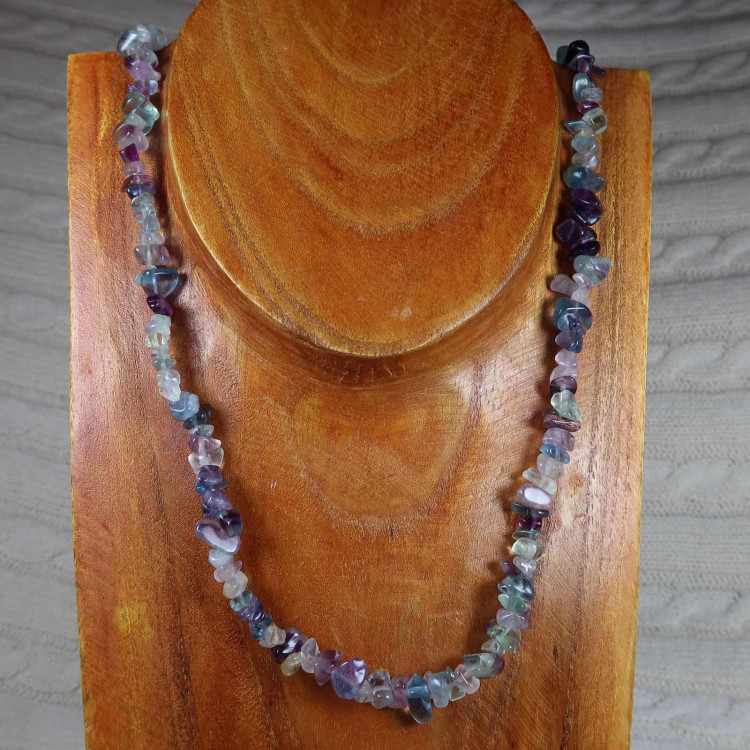 rainbow fluorite chip bead necklaces 7