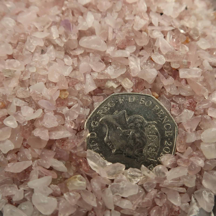 rose quartz tumblechips gemstone confetti polished gem chips 3