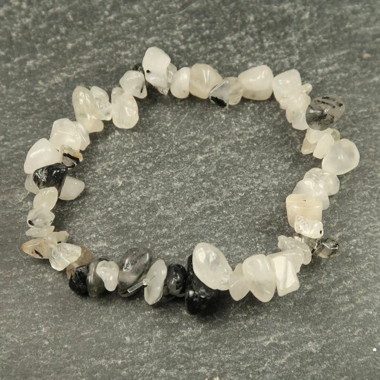 tourmalinated quartz chip beaded bracelets 2