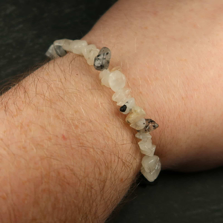 tourmalinated quartz chip beaded bracelets 3