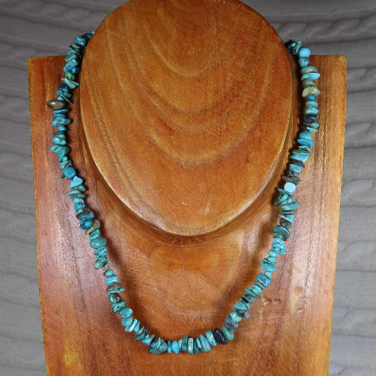 turquoise chip bead necklaces (2)