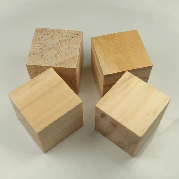 wooden cubes for pyrography and crafts